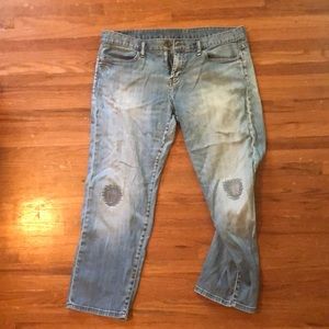 Banana republic distressed capris